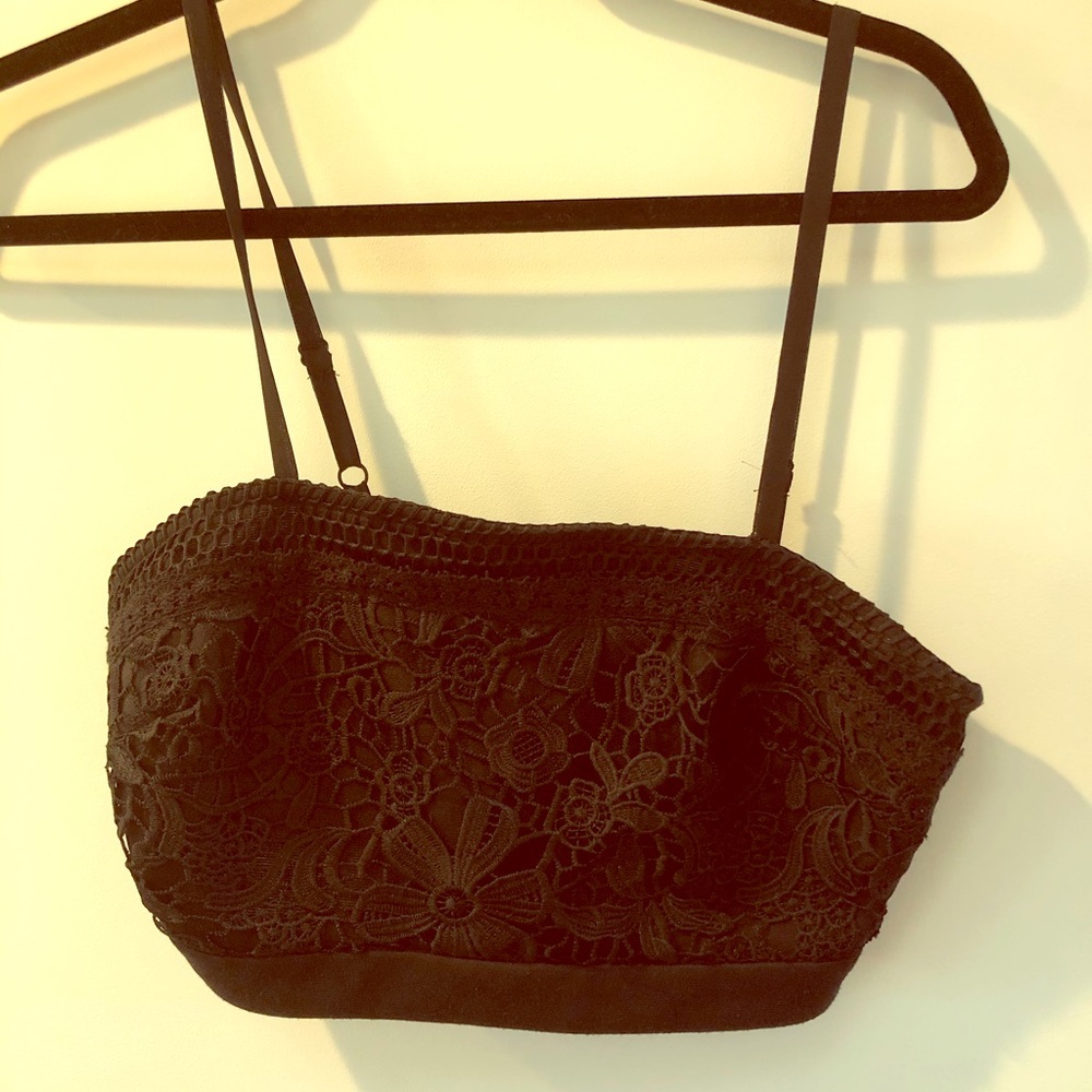 Structured Lace Tube Top (with straps)